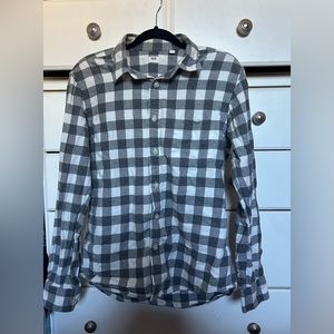 Gray and White Flannel